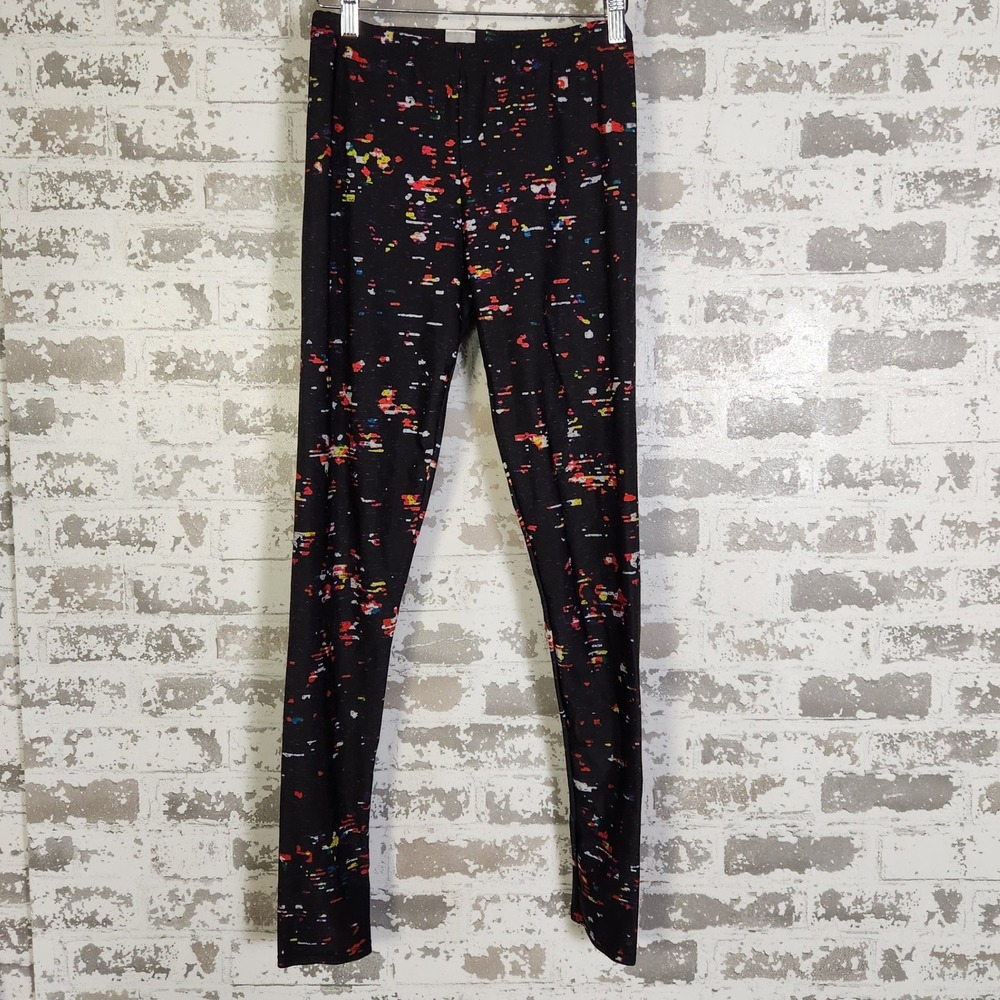 Athleisure Yoga Pants Leggings  Stretch Active Abstract Colorful Print Women XS
